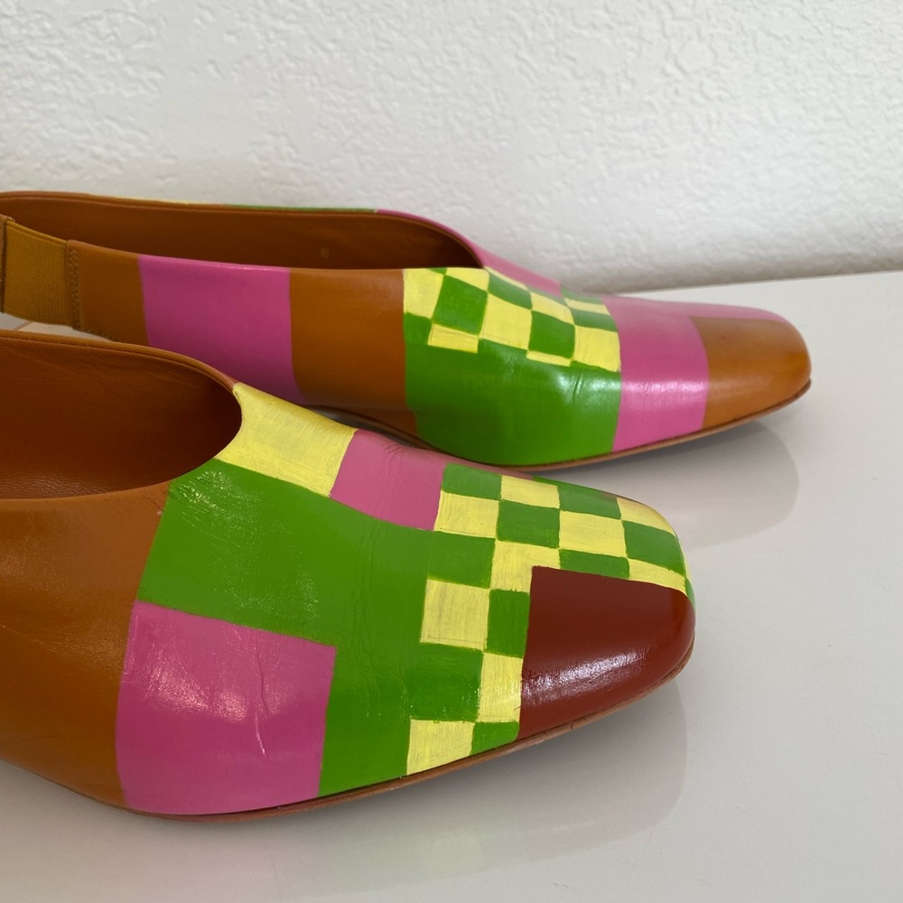 Everlane handpainted slingbacks in Color-Block Party - Picture 4 of 7